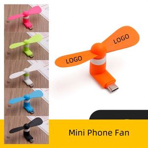 Ventilador Portátil para Teléfono Móvil de Fábrica, Personalizado 2 en 1, 3 en 1, Mini Ventilador USB para iPhone y Android Tipo-C con Logotipo Personalizado - Product Image 4