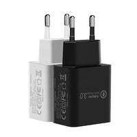 Chargeur mural USB HNT avec prises UK, EU, JP, US pour téléphones mobiles, charge rapide 18W QC3.0, adaptateur OEM/ODM, charge rapide avec protection OTP, OVP, OCP
