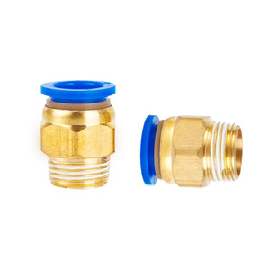 Blue Pc Air Hose <b>Quick</b> <b>Connector</b> Brass Threaded Straight 4Mm 10 12 16 03 Pneumatic Parts - Product Image 1