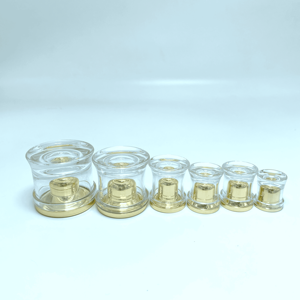 PP Plastic Screw Cap <b>Bottle</b> Closure <b>with</b> Easy Open for Cosmetic Packaging Reusable White <b>with</b> Transparent <b>Top</b> and Silver Beads - Product Image 5