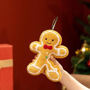 Figurine de <span class=keywords><strong>pain</strong></span> <span class=keywords><strong>d</strong></span>'<span class=keywords><strong>épice</strong></span>s miniature, coussin <span class=keywords><strong>d</strong></span>écoratif de Noël pour la veille de Noël, comme cadeau de fête. - Product Image 5