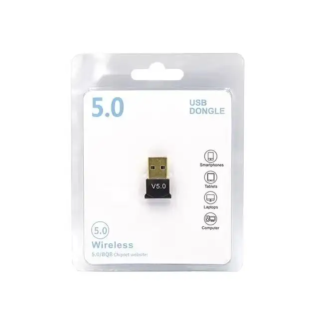 Adaptor dongle bluetooth 5.0 usb nano, adaptor penerima dongle bluetooth untuk pc