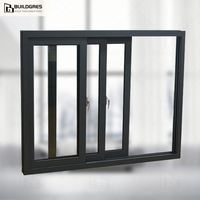 Fenêtres coulissantes en alliage d'aluminium Buildgres, double vitrage, insonorisées, avec moustiquaires en acier inoxydable, pour usage commercial et résidentiel moderne