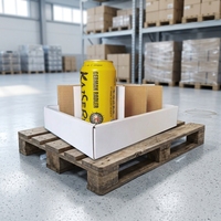 Boîte de rangement en carton recyclable et robuste pour 12/24/36 canettes de boisson, 330 ml, pour canettes de bière, supermarché, avec pelliculage mat et gaufrage