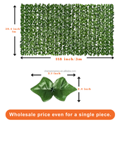 Feuille de clôture de lierre artificielle de haute qualité et type d'herbe pour le décor d'écran d'intimité de jardin et extérieur