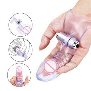 Venda quente dedo vibrador para o sexo feminino casal masturbação brinquedos brinquedos sexuais Dedo manga vibrador - Product Image 3