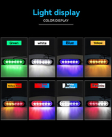 Luz de Advertencia Estroboscópica Ultrafina Impermeable IP67 de 6 LED, Material de PC, DC 12V-36V, para Lámpara de Señalización Lateral de Camión