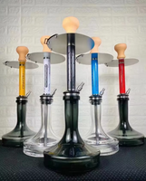Chicha Narguile Complète de Haute Qualité en Acier Inoxydable Laqué Style Européen, Design Géométrique Techno, Vente Directe Usine