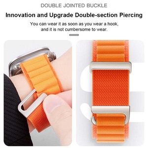 FORWELLENY PG110 Série Climbing – Bracelet Sport en Nylon à Double Boucle <span class=keywords><strong>Alpine</strong></span> avec Boucle C pour Apple Watch Series 11 10 9 8 7 - Product Image 4