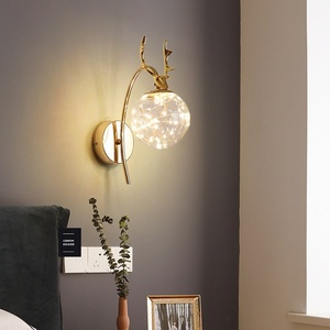 Envío Directo, luz LED de pared de cristal redondo, dormitorio de Hotel, mesita de noche, sala de estar, luz nocturna - Product Image 4