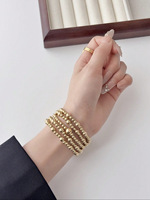 Bracelet de montre Xisong en acier inoxydable perlé doré, tissu respirant, couleurs luxueuses orange, blanc, rose, jaune