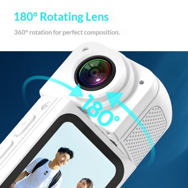 Portable 2.7K HD WIFI Camera for Outdoor Sports Excellent Motorcycle Recording Vlogging Mini WiFi Enabled 60FPS Supports MicroSD