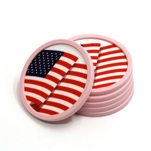 แผ่นรองแก้วซิลิโคนกันลื่น ทนความร้อน ซึมซับน้ำได้ดี พร้อมสกรีนโลโก้ตามสั่ง - Product Image 5