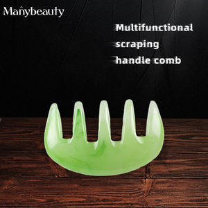 Sisir bergigi lebar sisir saku tanduk sapi alami Spa <span class=keywords><strong>Guasha</strong></span> sikat pijat kulit kepala alat perawatan rambut - Product Image 6