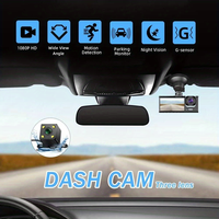 Super Nachtzicht Dashcam Verborgen Dubbele Auto Dashcam 1080P HD DVR USB Auto Dashboard Camera met G-Sensor WDR Parkeermonitor