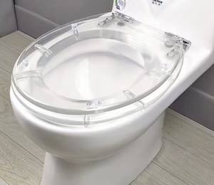 Abattants de toilettes modernes en lucite de haute qualité, design unique avec <span class=keywords><strong>résine</strong></span> transparente colorée, style unique - Product Image 2