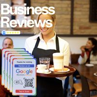 Carte NFC pour booster les avis Google, améliorer les commentaires des clients, scanner le QR, compatible iPhone et Android – Aucun abonnement à l'application requis, lot de 6, accès inclus