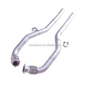 Compatible avec Porsche Macan <span class=keywords><strong>S</strong></span> Turbo 3.0T 3.6T <span class=keywords><strong>B5</strong></span> 2013-2017, tuyau d'échappement avant en acier inoxydable 304, silencieux - Product Image 6