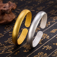 Bracelet pour femme PFT, style ethnique français ancien, dragon et phénix, en bambou, laiton électroplaqué, or véritable