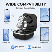 Bague Intelligente Sans Fil pour Contrôle à Distance de la Obturateur de Selfie, Compatible iPhone Android, Enregistrement Vidéo TikTok, et Retourneur de Pages E-book