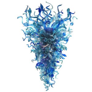 Lustre italien d'art soufflé à la main sur mesure Swirl Clear Blue <span class=keywords><strong>Turquoise</strong></span> Glass Decorative Pendant Lights for Home Office Hotel - Product Image 3