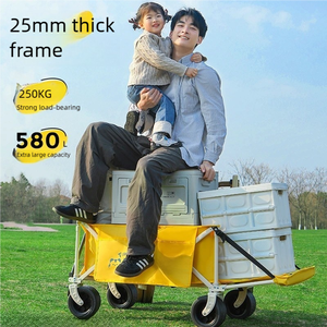 Chariot pliable tout-terrain YX-F1-30 Beach Grass <span class=keywords><strong>Master</strong></span> avec table, grand bac, base stable à 4 roues, 4 couleurs - Product Image 6