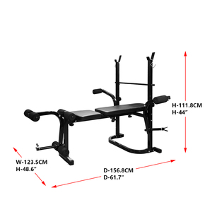 Banco de Pesas Ajustable de Metal para Gimnasio en Casa, Unisex, Soporte Ajustable, Carga Máxima de 250 kg, Seguro, Cómodo y Resistente - Product Image 3