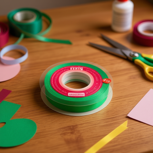 Il nastro Grosgrain 1,5 cm x 15 iarde verde per lavori artigianali - Product Image 1