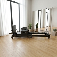 Reformer Pilates Commercial Noir Portable en Aluminium Réglable et Pliable – Machine de Qualité Supérieure pour la Santé – Lit Reformer Pliant