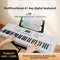 Smart Electric Piano Beginners Home Use Multifunctional Portable Plastic 61-Key Electronic Keyboard 200 Rhythms Percussions USB