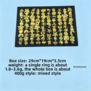 2026 Verstellbarer Bestseller Modisch Schlichter Edelstahl-Blumenring Polierte Oberfläche Öltropfen-Design Großpackung im Karton - Product Image 4