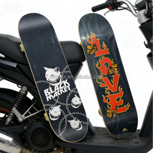 Skateboard complet en érable canadien 7 plis de 8,0 pouces, graphisme personnalisé, double rocker, roulements ABEC-7, vente en gros sur le marché noir - Product Image 3
