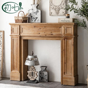 Estante de Madera Rústico para Chimenea, Rectangular, Color Blanco Retro, Decoración para Bodas, Accesorio para Fotos, Estante para Entrada - Product Image 4