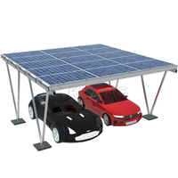 Structure de parking solaire photovoltaïque en alliage d'aluminium avec une grande capacité de résistance au vent et à la neige, design moderne