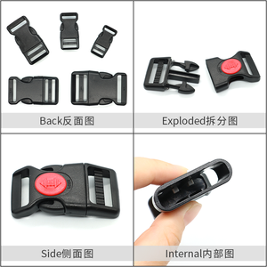 Robustes Taktisches Hundehalsband mit Griff und Kunststoffschnalle Farbenfrohe Schnellverschluss-Haustierschnalle Gebogene Schnalle für Hundehalsband - Product Image 2