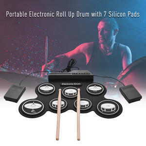 Batería Electrónica Portátil <span class=keywords><strong>de</strong></span> Silicona Plegable con USB, Kit <span class=keywords><strong>de</strong></span> Práctica con <span class=keywords><strong>Baquetas</strong></span> y Pedal <span class=keywords><strong>de</strong></span> Sustain - Product Image 4