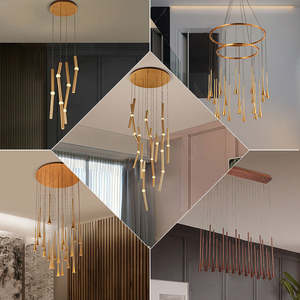 <span class=keywords><strong>Lustre</strong></span> de plafond <span class=keywords><strong>à</strong></span> <span class=keywords><strong>pampilles</strong></span> de luxe, prix direct d'usine, couleur or, salon moderne, luminaire suspendu LED - Product Image 4