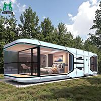 Maisons contemporaines préfabriquées à ossature en acier Villas conteneur capsule Appartements pour hôtels Bureaux Chambres à coucher avec panneau sandwich