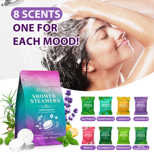Bom Mandi Label Pribadi Khusus 16 Buah, Alami Organik Lavender Aromaterapi, Tablet Uap Mandi untuk Relaksasi <span class=keywords><strong>Spa</strong></span> di Rumah - Product Image 2