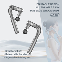 Fácil de llevar, brazo plegable ajustable de viaje, mango retráctil, pistola masajeadora, martillo para cuello, hombro, pierna