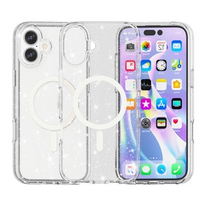เคสโทรศัพท์มือถือแบบใสกันกระแทก รุ่นใหม่ล่าสุด ประดับกลิตเตอร์ แม่เหล็กในตัว สำหรับ iPhone 16 Pro Max 16 Plus - Product Image 3