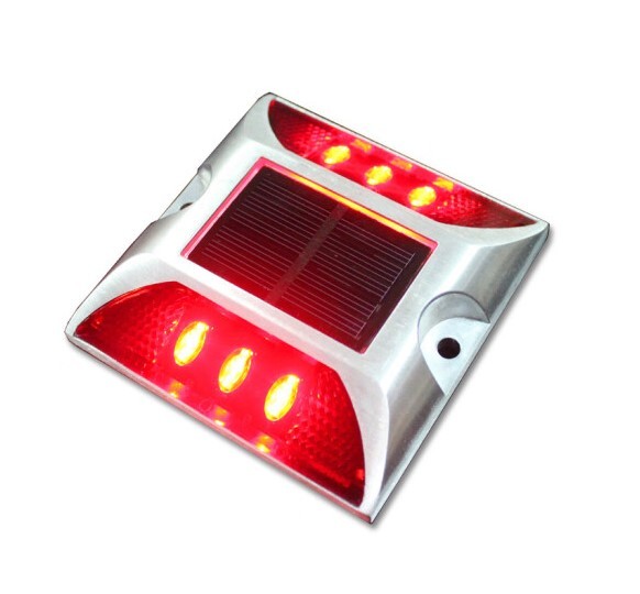 Aluminum Highway Marker Solar Led Road Stud Parking Lot Caution Led Solar Cat Eye Blinking Light Traffic Warning Light