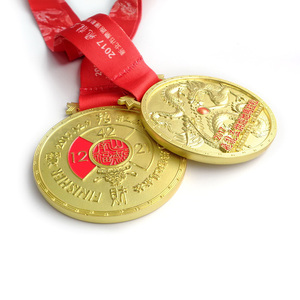 Fabricante personalizado 3D Metal Crafts Medalla Medallón Medalla Cinta Barra Insignias Medallas de actividad y premios Medalla de honor - Product Image 1