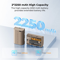 Batería Recargable para Cámara K&F Concept Compatible con Canon EOS 90D, 80D, Paquete de 2 Baterías LP-E6NH de 2250 mAh para Cámaras Digitales Canon