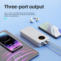Batería Externa Portátil de 80000mah, 60000mah, 50000mah, 40000mah, 30000mah, 20000mah, Cargador Rápido para Teléfono, Venta al Por Mayor