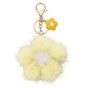 Llavero de Peluche con Forma de Flor, Bonito y de Alta Calidad, Juguete Personalizado, Pompones de Peluche, Llavero de Flor de Cerezo para Mujer - Product Image 2