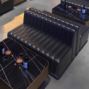 Conjunto de Sofá y Banco de Bar Personalizado de Acero Inoxidable de Alta Gama para <span class=keywords><strong>Club</strong></span> Nocturno KTV con Diseño Moderno para Uso Comercial - Product Image 4