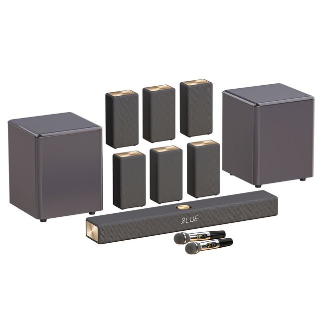JY AUDIO 7.2 INCH Aluminium Surround Sound System with Subwoofer Wireless Home Theater for Smart TVs Peak Power 620W