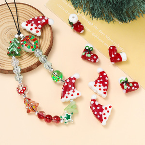 Crystal Christmas Beaded Charm Loose Beads For Diy Ornaments Hanging <b>Decorations</b> Festival Accessories - Product Image 2
