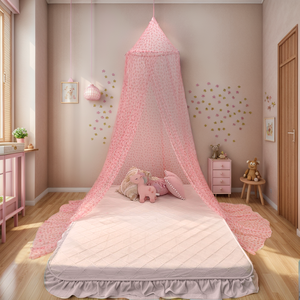 Designer <strong>Round</strong> Shape Mosquito Net Bed Canopy for Baby <strong>Crib</strong> for Bedding Room Decorated Home Use - Product Image 4